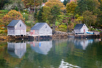 Boat Houses, Boutiliers Cove, Saint Margarets Bay, Nova Scotia, Canada